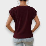 Gigi™ – Elegantna top s vozlom in V-izrezom