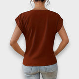 Gigi™ – Elegantna top s vozlom in V-izrezom