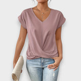 Gigi™ – Elegantna top s vozlom in V-izrezom