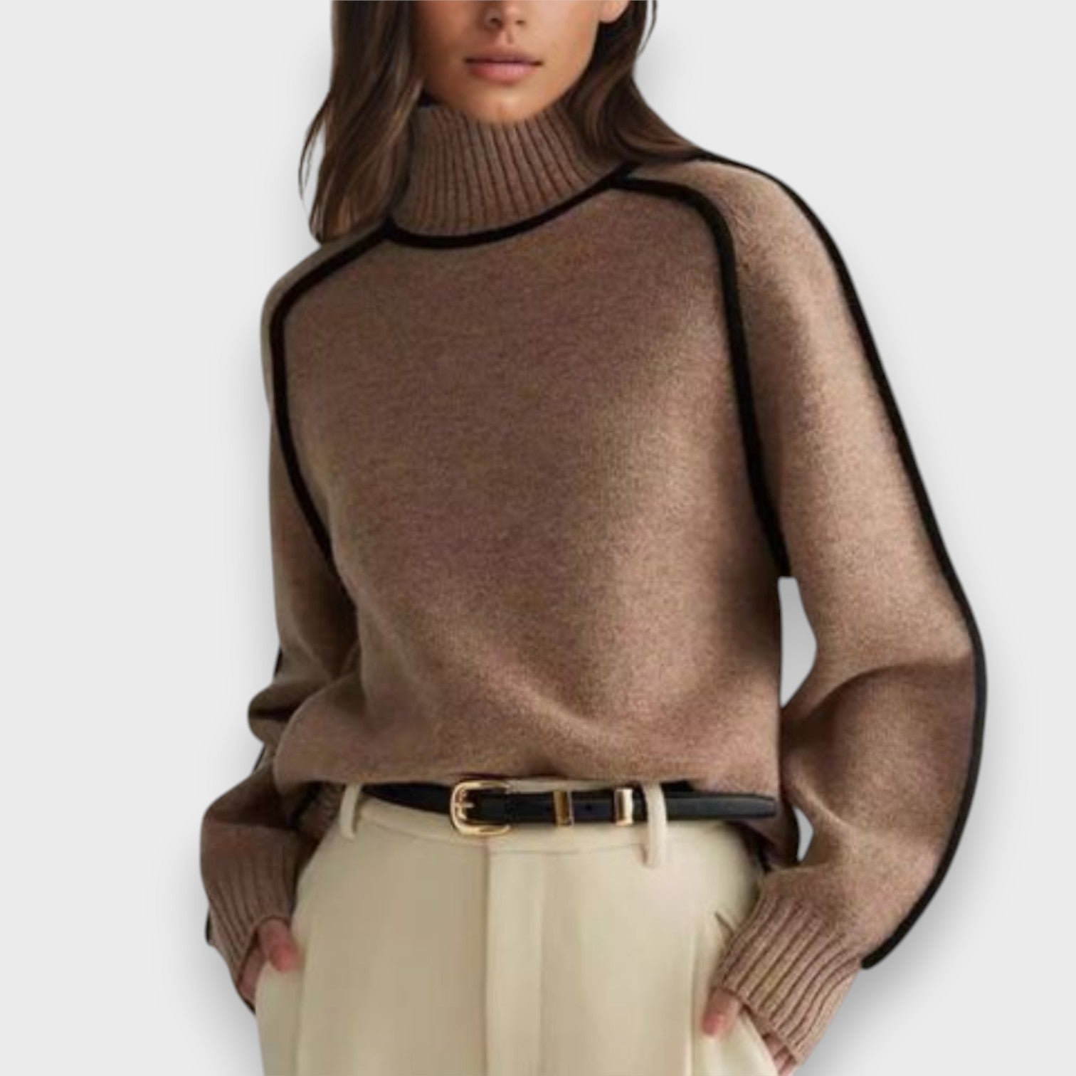 Claire™ - Eleganten pulover z visokim ovratnikom