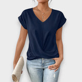 Gigi™ – Elegantna top s vozlom in V-izrezom