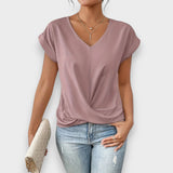 Maja™ | Casual T-shirt z ljubkim izrezom v obliki srca