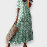 Cilka™ | Boho poletna obleka, ki zakriva trebuh