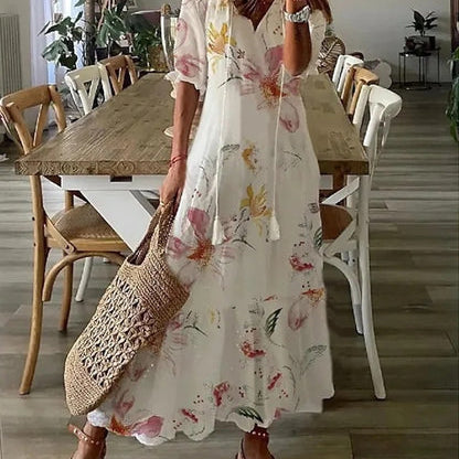 Elviva™ | Boho obleka z pokritostjo trebuha